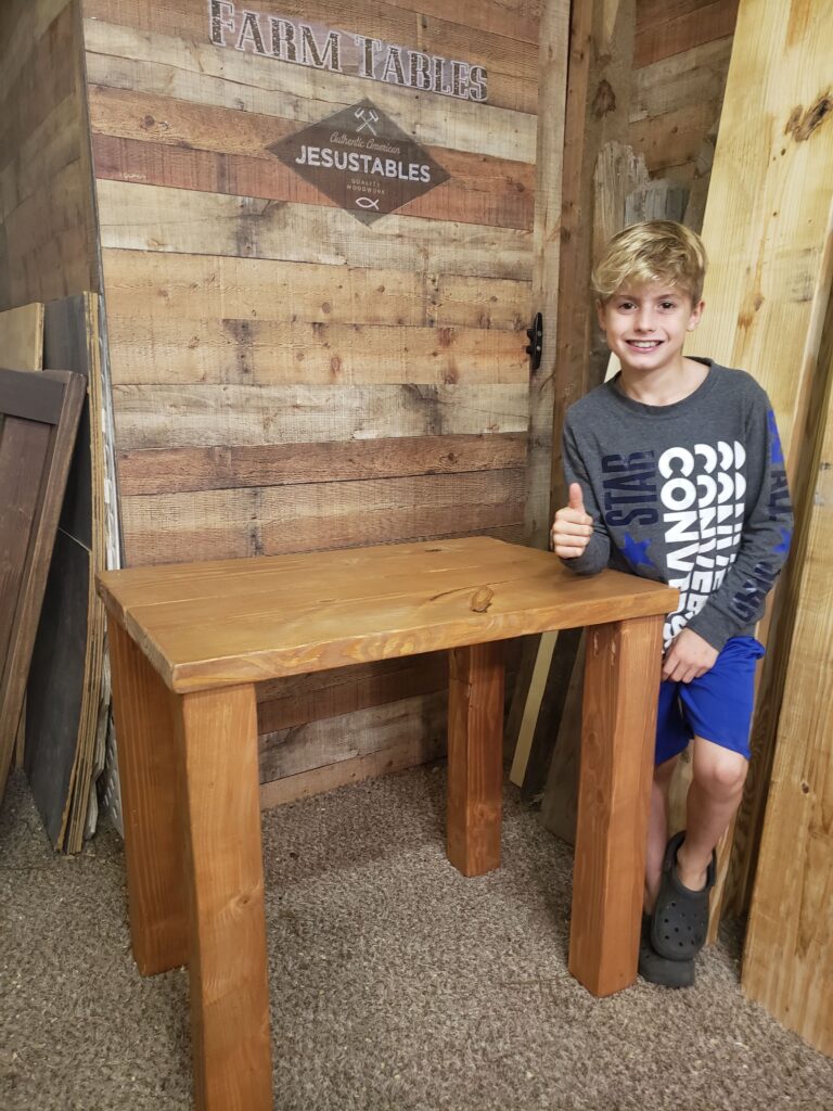 Brock makes a kids desk