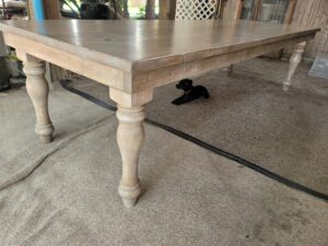 10ft weathered oak and white wash farm table