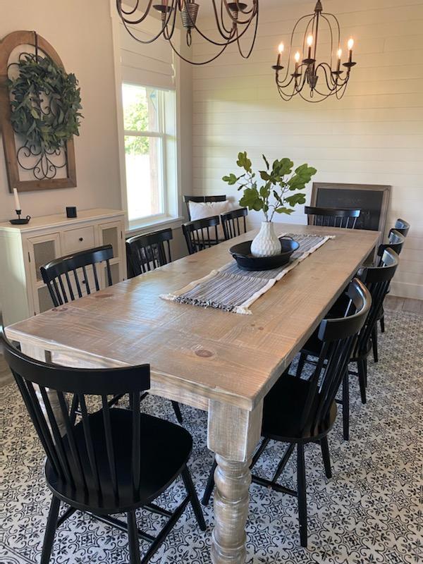 Farm Table Gallery Tables, Weathered Grey Farmhouse Dining Table