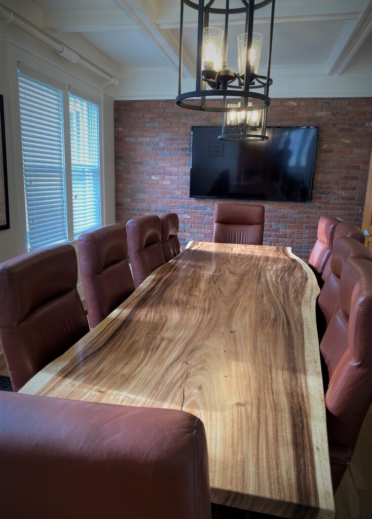 12ft live edge conference room table
