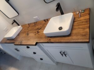 wood sink vanity top