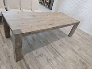 parsons table in rustic gray
